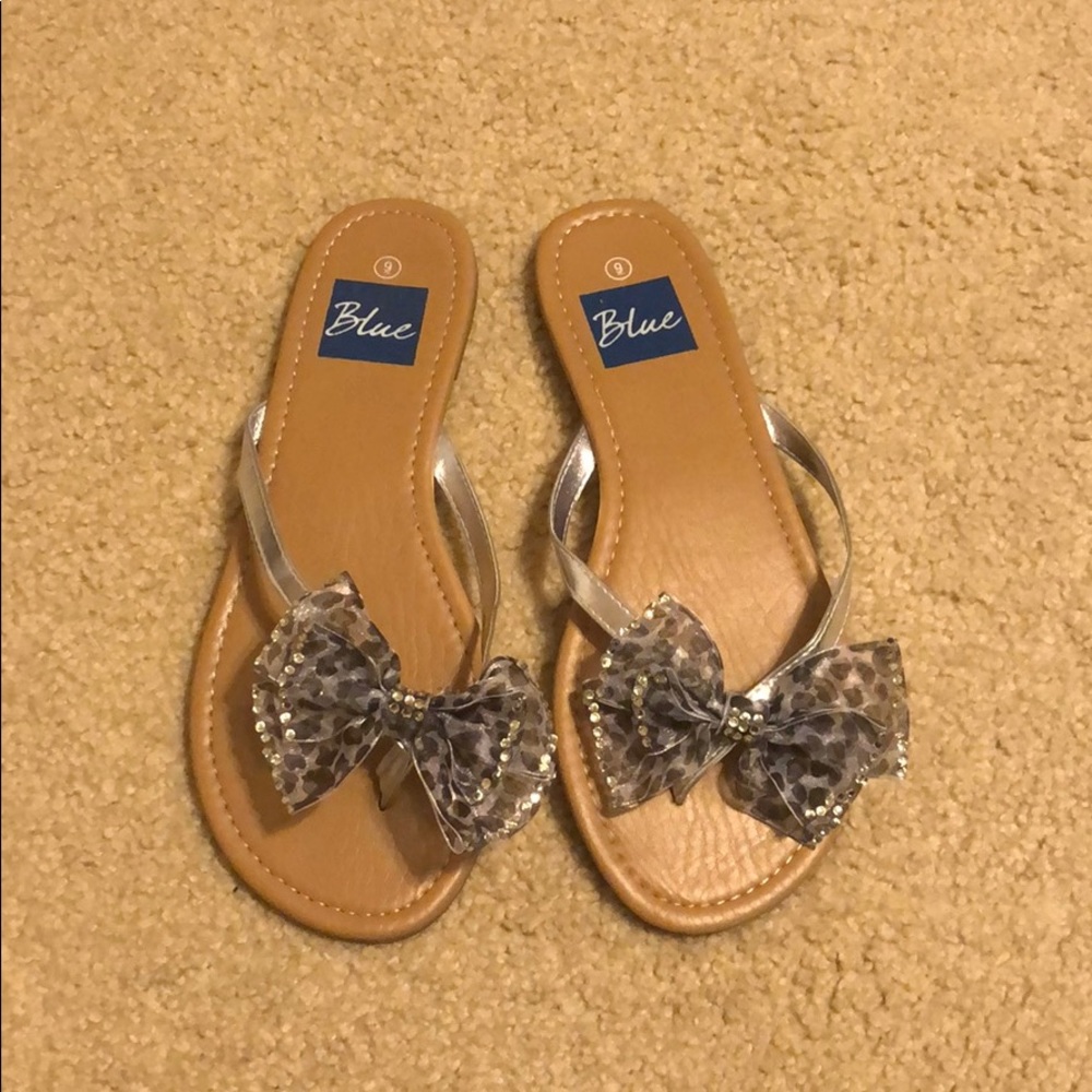 Blue | Silver Sandals